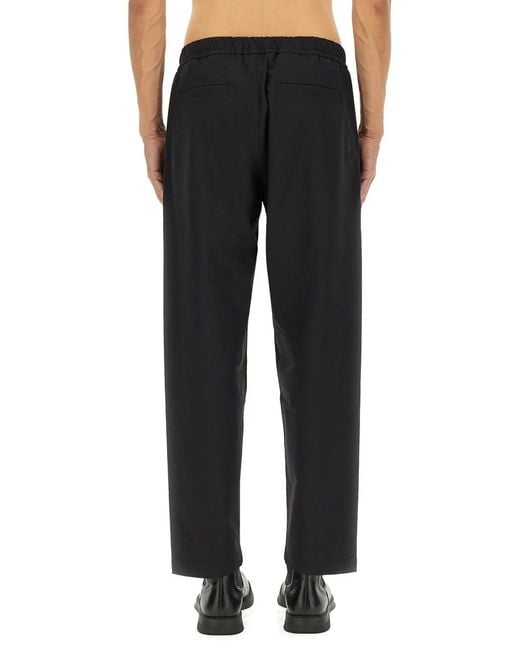 Herno Black Belt Loop Casual Pants for men