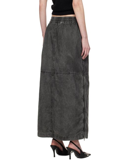 DIESEL Black O-Hazel-Q2 Denim Maxi Skirt