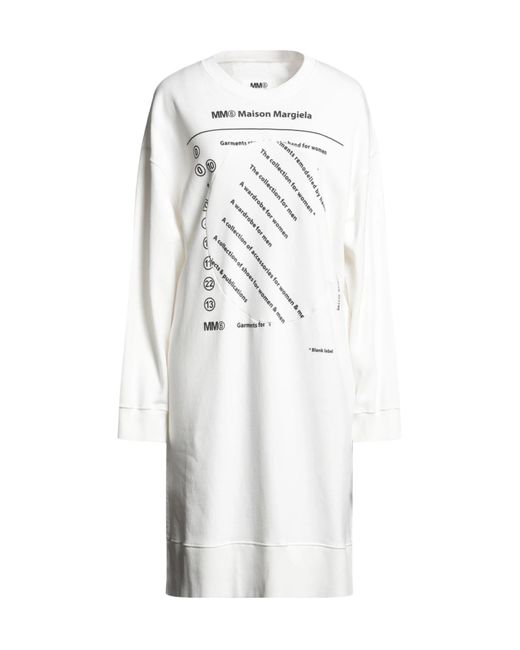 MM6 by Maison Margiela White Long-Sleeve T-Shirt Dress