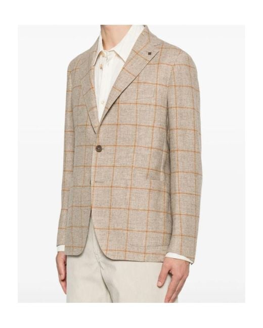 Tagliatore Natural Single-Breasted Suit Jacket for men