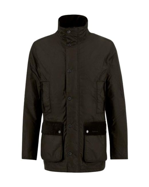 Barbour Black Modern Border Waxed Jacket for men