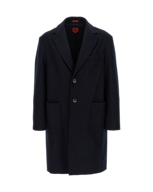 Barena Blue Baron Single-Breasted Coat for men