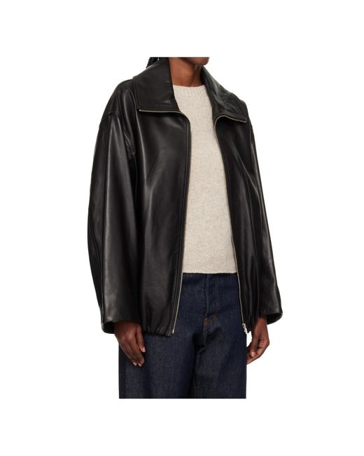 Nour Hammour Black Noah Easy Leather Jacket