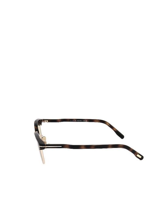 Tom Ford Metallic Half Frame Sunglasses for men