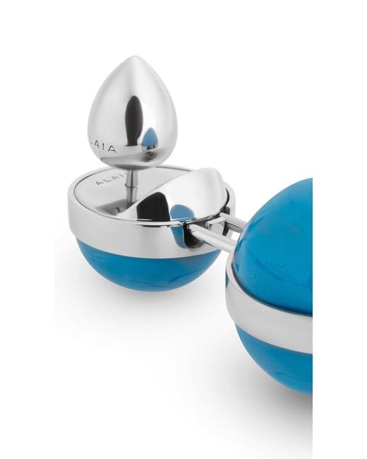 Alaïa Blue Sphere Small Pendant Earrings