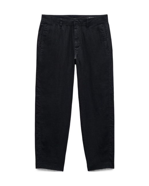 Rag & Bone Blue Tapered Linen Trousers for men