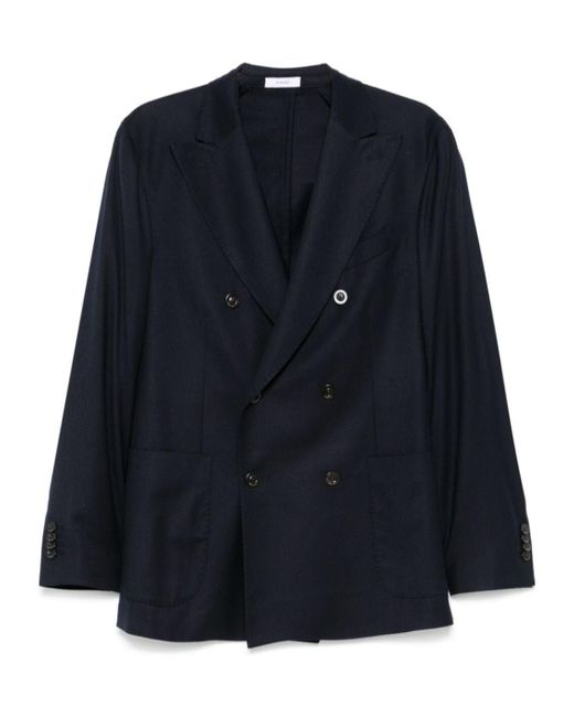Boglioli Men's Blue Double-Breasted Blazer