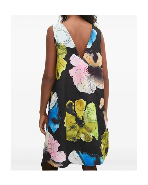 Stine Goya Blue Floral-Print Mini Dress