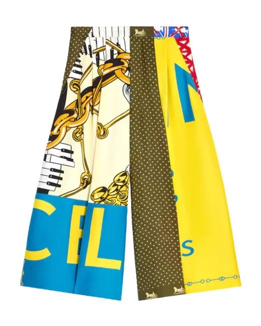 Céline Yellow Cropped Trousers