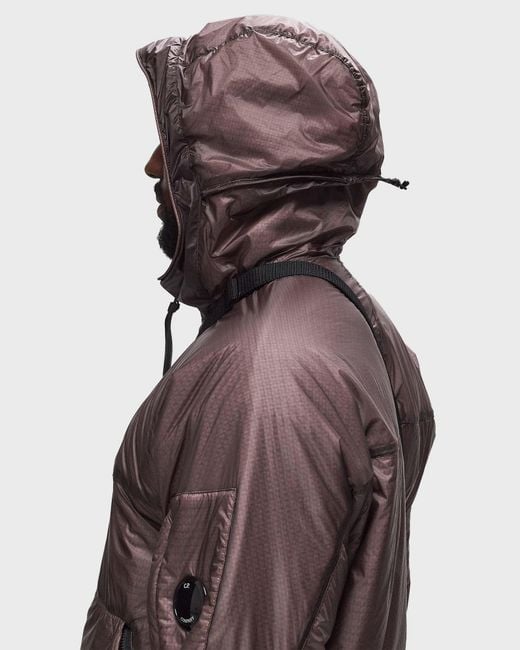 C P Company Brown Nada Shell Hooded Jacket for men