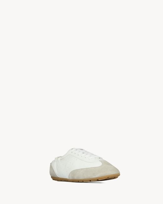 Saint Laurent White Lewis Lace-Up Sneakers for men