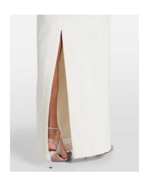 Rebecca Vallance White Starlight Embellished Halterneck Gown