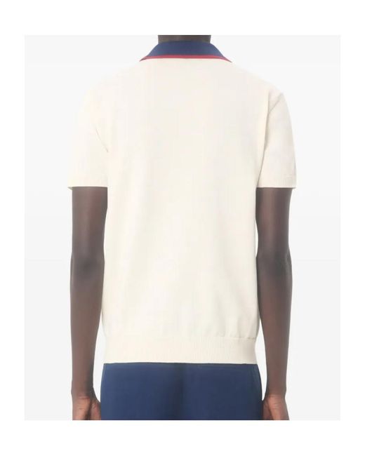 Valentino White Logo-Patch Short-Sleeved Polo Shirt for men