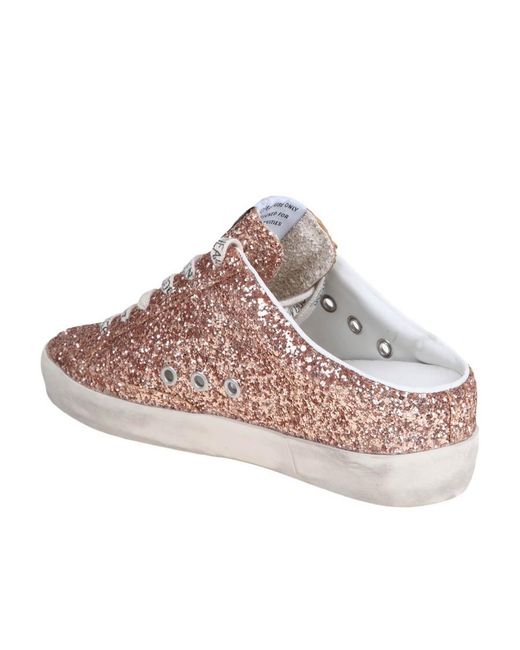 Golden Goose Deluxe Brand Pink Logo Sneakers