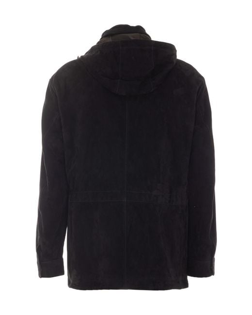 Tom Ford Black Long-Sleeved Leather Jacket for men