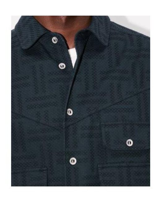 KENZO Blue Weave' Workwear Overshirt for men