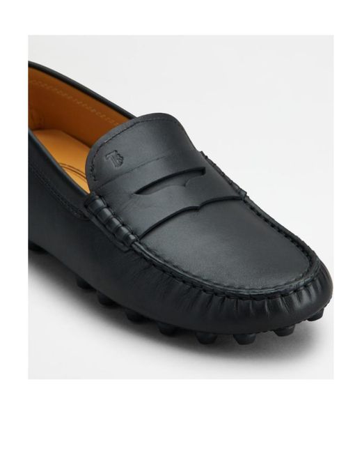 Tod's Black Penny-Slot Leather Loafers