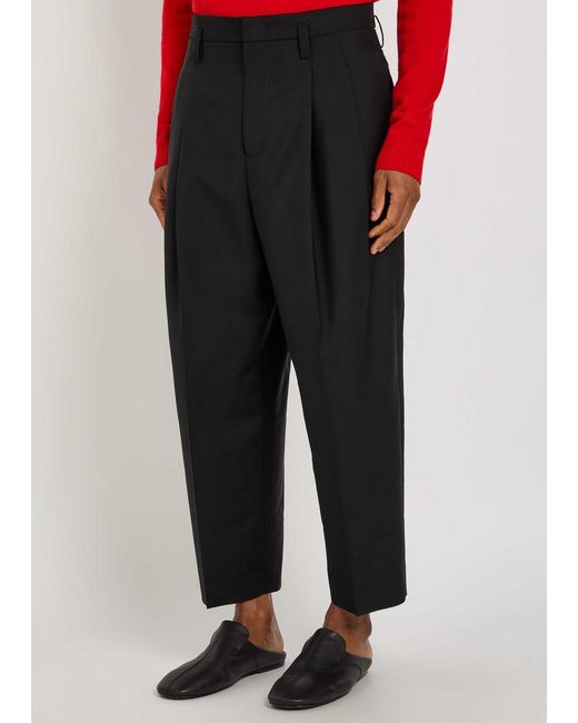 Jil Sander Black Wool Suit Pants for men