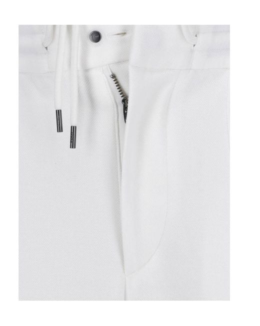 Polo Ralph Lauren White Cotton-Blend Trousers for men