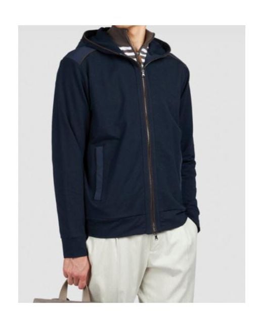 Paul & Shark Blue X-Soft Cotton Sweatshirt With Typhoon Re-4X4 Stretch Details for men