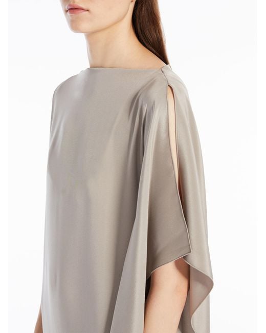 Max Mara White Pianoforte One-Shoulder Ruffled Dress