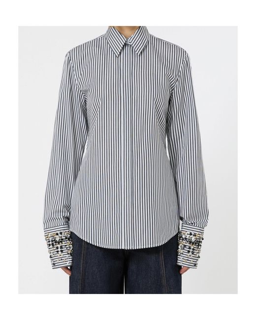 Sportmax Gray Racconto Striped Shirt