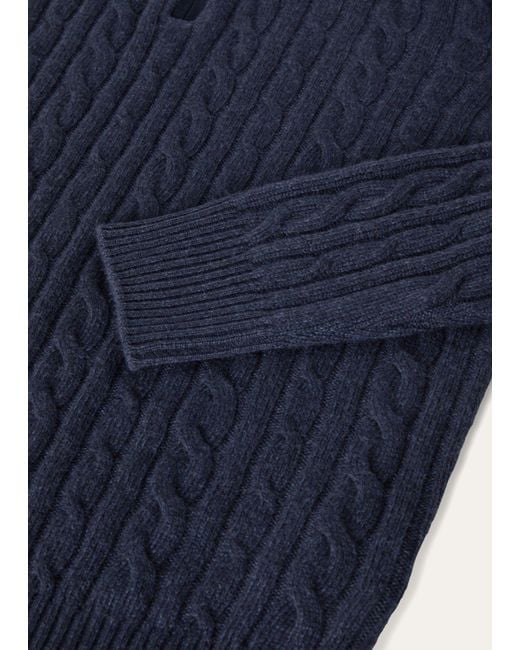 Loro Piana Blue Zipped Turtleneck Knit Jumper for men