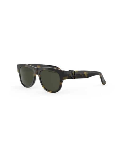 Dior Green Eyewear Oblique S4I Square Frame Sunglasses for men