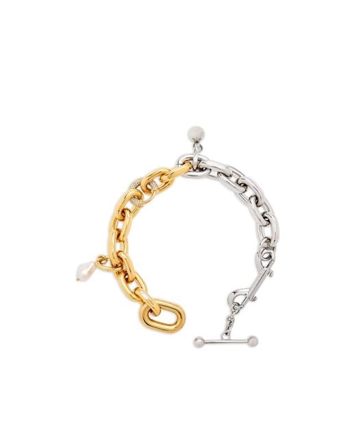 Rabanne Metallic Rabanne Two-Toned Chain-Linked Necklace