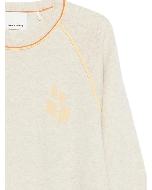 Isabel Marant White Crew-Neck Sweater for men
