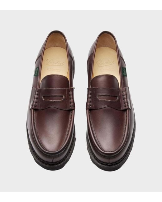 Paraboot Brown Round-Toe Loafers for men