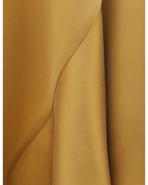 Zimmermann Metallic Wrap Satin Midi Dress
