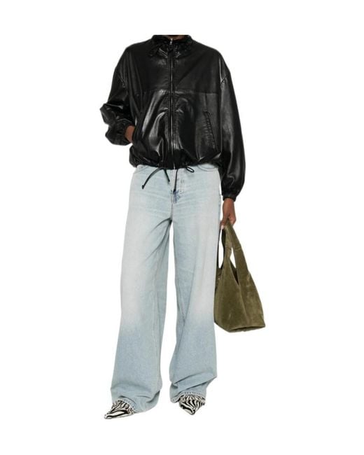 Haikure Black Jordan Leather Zip Jacket