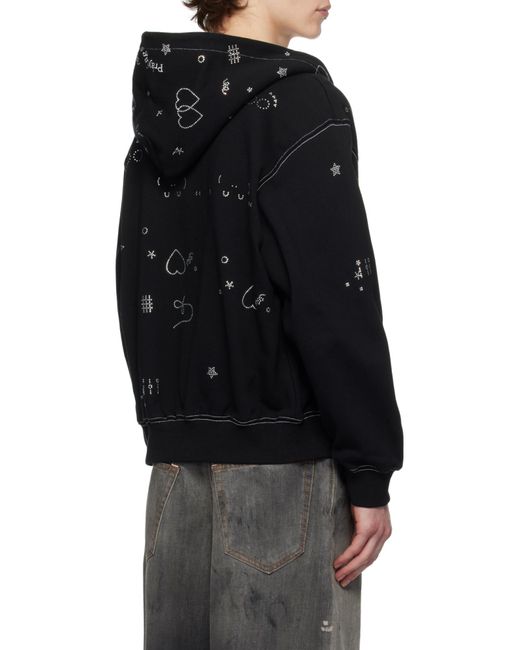 Black '2013' Hoodie by Praying on Sale
