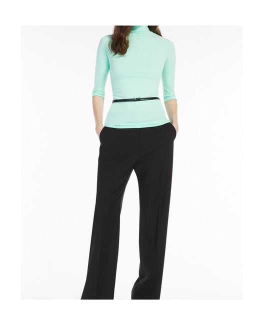 Sportmax Green Three-Quarter Sleeve Knitwear
