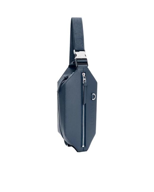 Loewe Blue Zippered Crossbody Bag for men