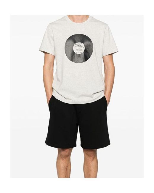 A.P.C. White Vinyl Crewneck T-Shirt for men