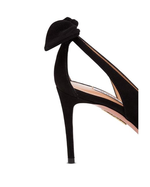 Aquazzura Black Bow Detail High Heels