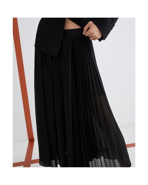 Marella Black Pleated Skirt