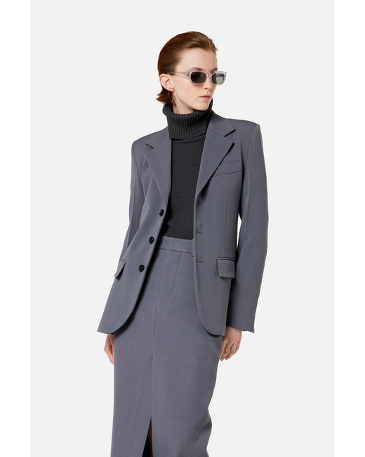AMI Blue Ami Turtleneck Knit Jumper