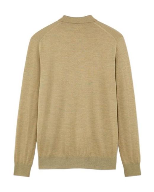 Loro Piana Natural Long-Sleeved Polo-Shirt for men