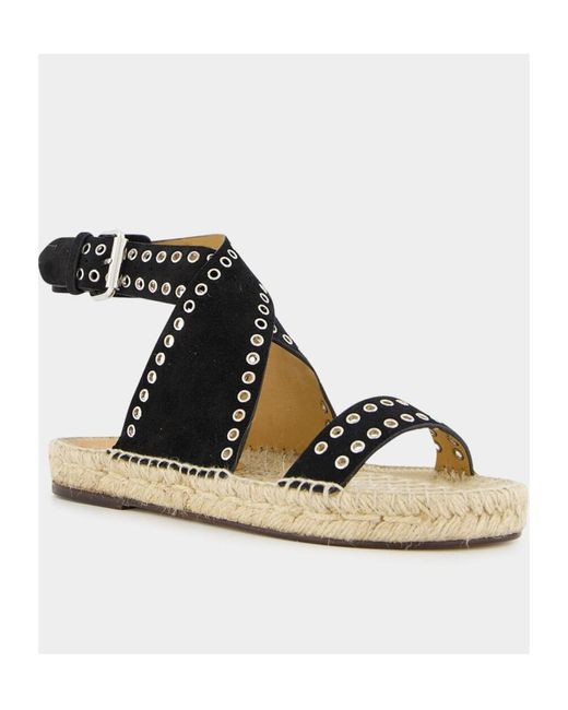 Isabel Marant Black Open Toe Flat Sandals