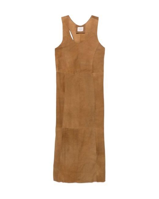 Alysi Brown Sleeveless Dress