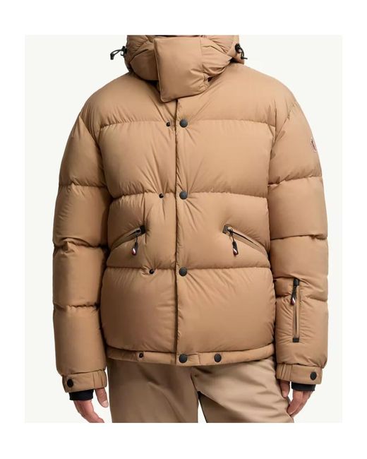 Moncler Brown Grenoble Coraia High Neck Ski Jacket for men