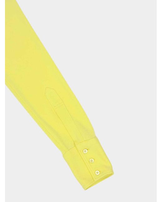 Stella McCartney Yellow Long-Sleeved Crepe Shirt