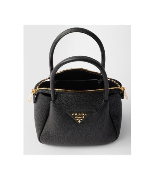 Prada Black Liaison Mini Leather Handbag