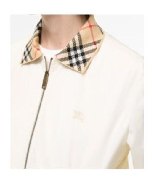 Burberry Natural Cropped Tropical Gabardine Hayfield Harrington Jacket