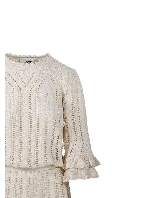 Isabel Marant Natural Isabel Marant Étoile Ruffled Knitted Dress