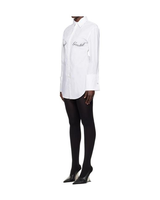 Jean Paul Gaultier White Button-Down Long-Sleeved Shirt