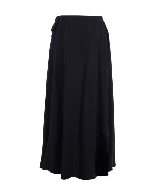 Isabel Marant Black Flared Mid-Length Skirt